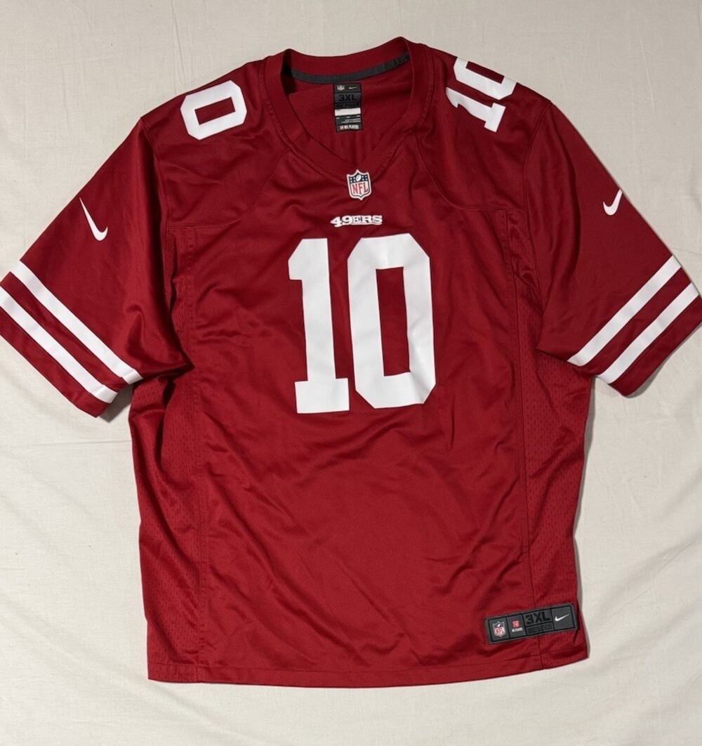 Nike On Field 49ers Jimmy Garoppolo #10 Jersey Red NFL Size 3XL